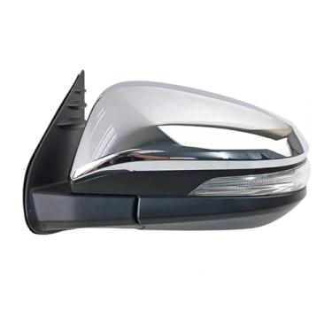 Imagem de Compatível para Toyota Hilux 2015 Esquerda e Direita Acessórios para Carro Espelho Lateral Conjunto Retrovisor Automático Elétrico Dobrável LED Sinal de Volta(7 Wire Left-01)