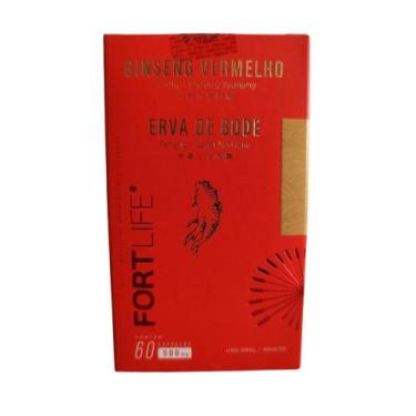 Imagem de Ginseng Vermelho + Erva De Bode Com 60 Cps - Fortlife - Baruk
