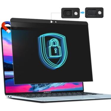 Imagem de Stary Tela de privacidade MacBook Air 13 polegadas (2018-2021, M1) | Mac Pro 13 polegadas (2016-2022, M1, M2), filtro magnético removível antirreflexo anti-luz azul MacBook Air/Pro tela de privacidade para 13,3 polegadas com capa de câmera