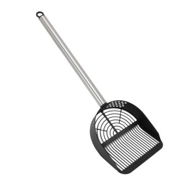 Imagem de Colher de Lixo de Malha de Malha de Aço Inoxidável, Colher de Gato de Alça Longa, pá de pá, Colher de Metal para Caixa de Areia Com Desígnio de Forma Meia Redonda, Ideal para