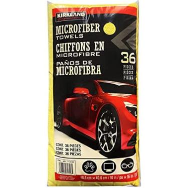 Imagem de Kirkland Signature Toalhas de microfibra premium ultra high pille, 36 unidades (pacote com 1), amarelo - 713160