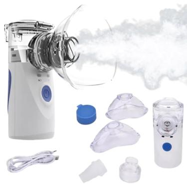 Imagem de Inalador e Nebulizador Portátil - Aparelho Mini de Inalação Silencioso e Ultrassônico Compacto com Funcionamento via USB (Bivolt 110v/220v) ou a Pilha (AA) Indicado para Crianças Adultos e Idosos - Linha Premium