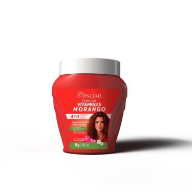 Imagem de Creme Poder das Vitaminas 4 em 1 - 1kg Inoar, Morango
