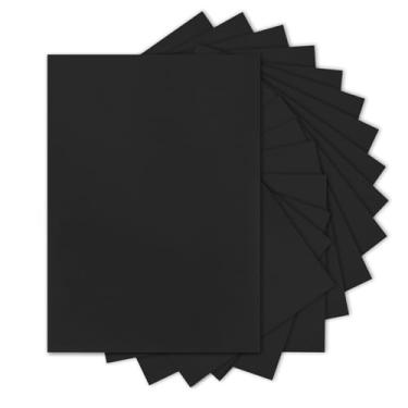 Imagem de 120 folhas de papel cartolina preto 8,2 x 11,6, 230 gsm/38,6 kg de papel cartolina para scrapbook, artesanato, confecção de cartões, menus, convites