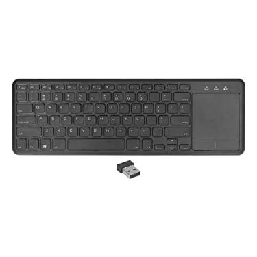 Imagem de Teclado sem fio, teclado de computador portátil de 78 teclas com touchpad tesoura design de chave de pé teclado ergonômico ultra fino silencioso para laptop PC Tablet