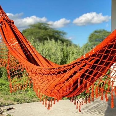 Imagem de Rede De Descanso Confortável Lazer Titulo Laranja Mesclado