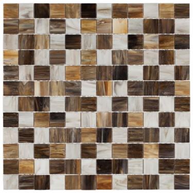 Imagem de Pastilha De Vidro 30x30 Cm Caravaggio Marrom/bege/branco