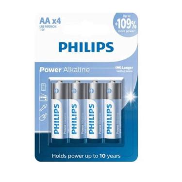 Imagem de Pilha Alcalina Aa Cartela C/4 Unidades Philips