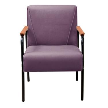 Imagem de Conjunto Com 2 Poltronas E Namoradeira Decorativa Jade Sala De Estar Roxo