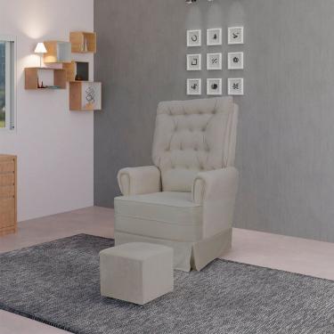 Imagem de Poltrona Amamentação Com Balanço Eloa Capuccino