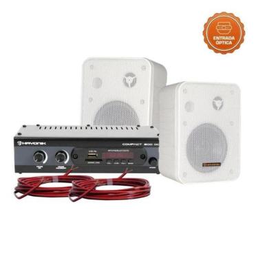 Imagem de Kit De Som Para Ambiente Hayonik Ambience 2000 Od V2 Branco