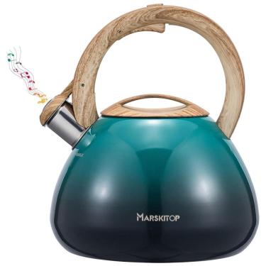 Imagem de MARSKITOP Chaleira de Chá 2.5L em Aço Inoxidável com Apito, Verde