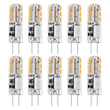 Imagem de I-SHUNFA Lâmpada Led G4 1,24 W Ca/Cc 12 V Base Bi-Pin De Luz Branca Quente 2700 K Equivalente A 10 Lâmpadas Halógenas 20 24 X 3014 Smd Não Regulável Ângulo Feixe 360° (Pacote Com 10)