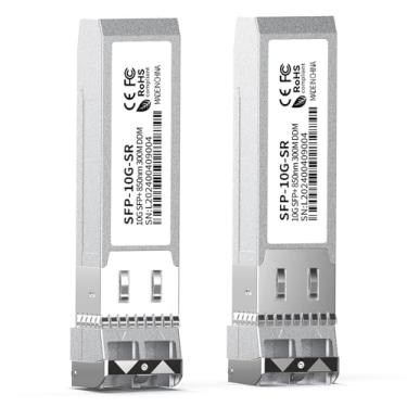 Imagem de FTTPVIPS Módulo 2 Peças 10Gbase-Sr Sfp+, Transceptor Ethernet Lc Multimodo, 10G 850Nm Mmf Até 400M, Compatível Com Cisco Sfp-10G-Sr, Meraki, Ubiquiti Uf-Mm-10G, Mikrotik, Netgear, Hpe, Tp-Link, Arub