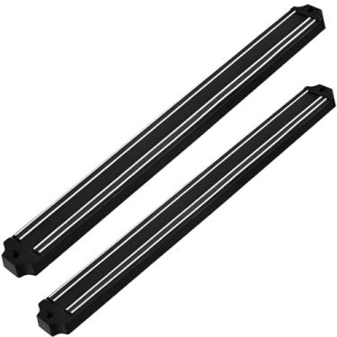 Imagem de Kit 2 Suporte Barra Magnética para Facas e Utensílios de Metal 50cm com Fixação na Parede Ideal como Organizador de Ferramentas e Faqueiro