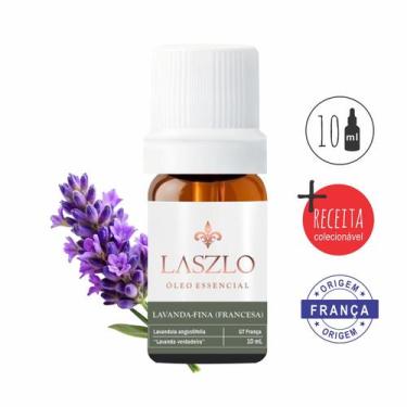 Imagem de Óleo Essencial Puro de Lavanda Fina Francesa Laszlo 10ml para Aromater