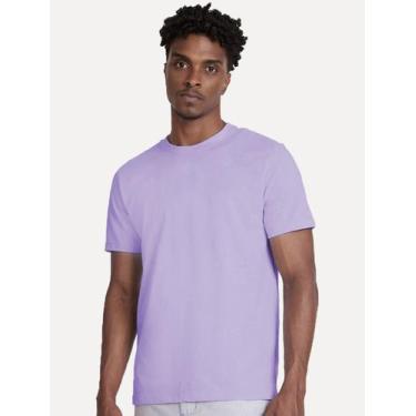 Imagem de Camiseta Aramis Masculina Eco Lisa Lilás Mescla, XXXL/GGGG