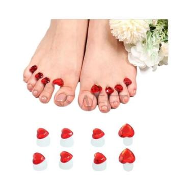 Imagem de Separadores De Dedos De Silicone Com Strass De Coração Margarida, 8 Pa