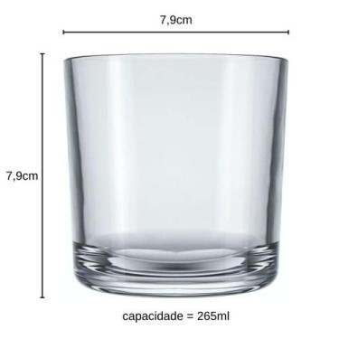 Imagem de Jogo 6 Copos Bar Rocks 265 ml 1800 - Nadir Figueiredo