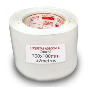 Imagem de Etiquetas Adesivas 100x100 mm Couchê 32 Metros - Adeconex