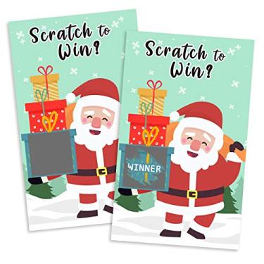 Imagem de Christmas Scratch Off Cards (40 Pack) Christmas Party Game for Holiday Events - Groups, Kids and Adult - Festive Raffle Tickets for Prize Drawings - Christmas Gift Choice