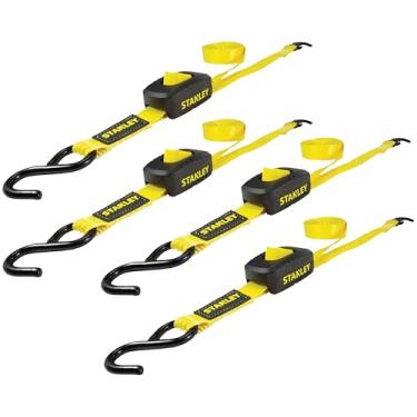 Imagem de Stanley S2002 Correias de amarração de carga com fivela de câmera fechada de 2,5 cm x 25 cm (450 g de resistência à ruptura), pacote com 4