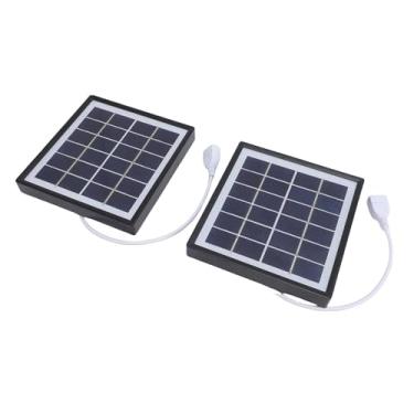 Imagem de Sanpyl Painel Solar Com Lâmpada LED, Monocristalino Portátil USB Painel Solar Carregador para Camping Bucking Pescing Tenda Ao Ar Livre, 2 Pacote (Preto)