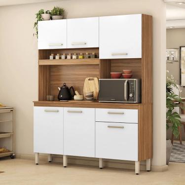 Imagem de Cozinha Compacta Álamo Amêndola Touch Branco Demóbile