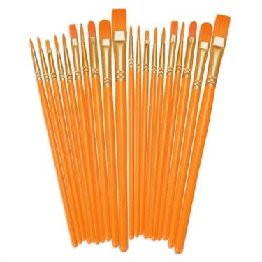 Imagem de Conjunto de pincéis de tinta, pincéis de ponta redonda, pincéis de nylon para modelagem, arte, acrílico, aquarela, pintura a óleo e guache, pintura rupestre, arte de unhas faciais, detalhes em