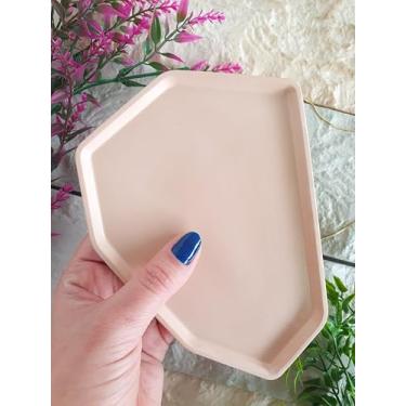 Imagem de Bandeja em Formato Geométrico Moderno - Diversas Cores - Para Joia, Decoração ou Expositor (Marrom)