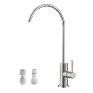 Imagem de SevenGelok Torneira de água potável para pia de cozinha, torneira de filtro de água de cozinha de aço inoxidável para osmose reversa ou sistema de filtragem de água, torneira RO sem lacuna de ar,