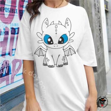 Imagem de Camiseta Como Treinar seu Dragão Fúria da Luz - Mina Store, Branco, Ba
