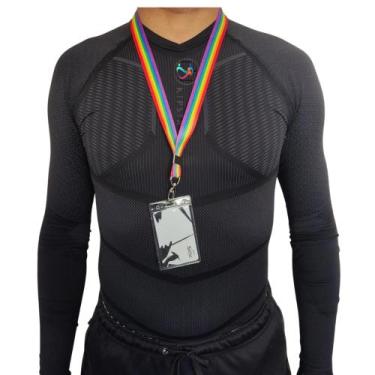Imagem de Cordão LGBT Com Porta Crachá - Arco Íris - Dunala
