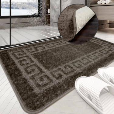 Imagem de 2 Tapete Banheiro Grego Grande Antiderrapante Ce Choco 50x80