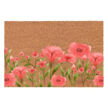 Imagem de XLQHYH Tapete engraçado Welcome para decoração de varanda e pátio para o caminho de entrada, tapete personalizado ao ar livre com capacho de coco antiderrapante resistente ao ar livre 60 x 40 cm