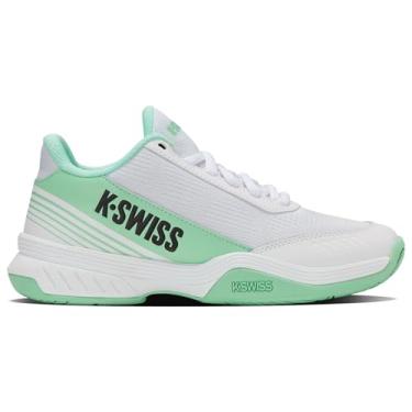 Imagem de K-Swiss Tênis feminino Speedex 2 (branco/neon menta/preto)., Branco/neon menta/preto, 41