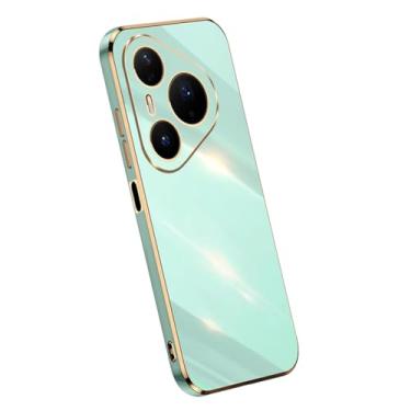 Imagem de LTLMYDAM Capa para Huawei Pura 80 Ultra/80 Pro/80 Pro+/80, Proteção de Câmera Revestida, Antiqueda, TPU Capa de Telemóvel Leve e Fina, Verde, 80 Pro+
