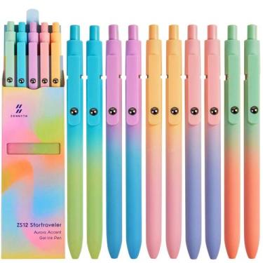 Imagem de Canetas de gel ChezMax, 10 peças, 0,7 mm, tinta preta, esferográfica, 