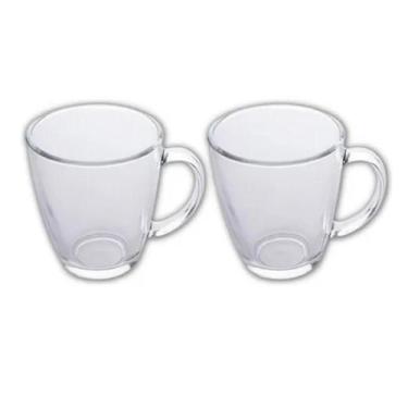 Imagem de Kit 2 Canecas Transparentes 350Ml Xícara Cappucino Café Chá - Clink