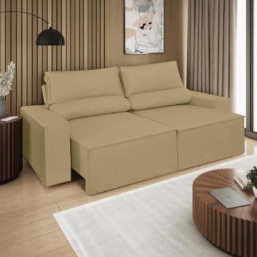 Imagem de Sofá Retrátil/reclinável 1,80m Confortável Balaqui Decor Cor:capuccino