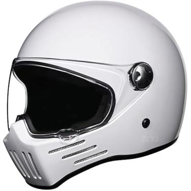 Imagem de Capacete Integral Vintage Motocicleta Moto Scooter Retro Classic Crash Racing Rally Touring Ece Aprovado Capacete, K, L