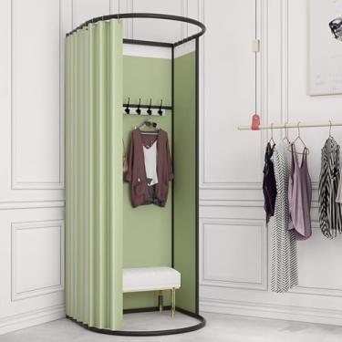 Imagem de Sala De Montagem, Loja De Roupas Provador Portátil Móvel Camarim Partição De Tela De Privacidade Para Shoppings Economize Espaço, Pink