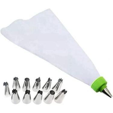 Imagem de Decorador Para Confeitaria Uma Bisnaga  Confeitar E 12 Bicos - Cor ino