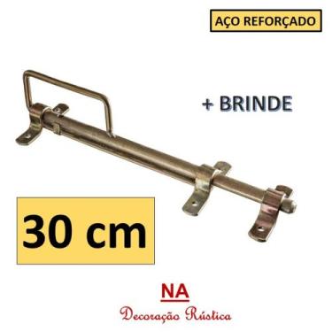Imagem de 5 ferrolho trinco de porta porteira portão grande 30 cm - NA - Decoraç