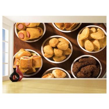 Imagem de Papel De Parede Alimentos Salgados Coxinha Bar 3,5M Al517 - Você Decor