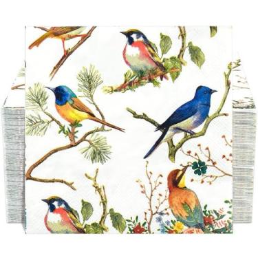 Imagem de Guardanapos para bebidas de coquetel Jorfin Bird 150 3 camadas 25x25cm