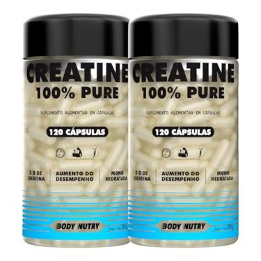 Imagem de Kit 2x Creatina 100% Pura Monohidratada e Micronizada - Pote 120 Capsulas - Creatine Pure Monohydrate - Importada Alto Grau de Pureza - Original