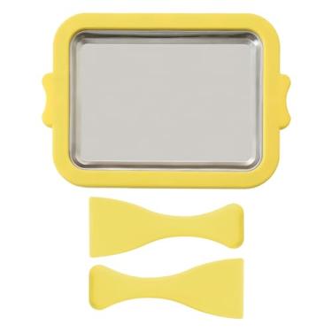 Imagem de Rrlihjgu Máquina de de sorvete, Sorveteira enrolada,Máquina de sorvete laminado de aço inoxidável | Placa doméstica para de frutas, bares, cafés, lojas de sobremesas