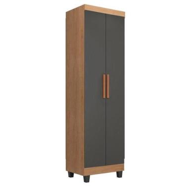 Imagem de Armário Multiuso Lite Nature Cinza  Móveis Leão - MOVEIS LEAO