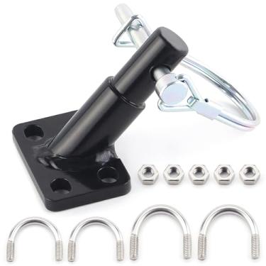 Imagem de DDJ Acoplador de engate de reboque de bicicleta, acessório universal para reboques Schwinn e peito do pé, conector de metal preto com ferragens